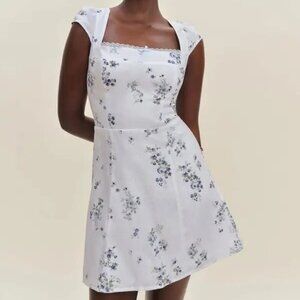 NEW Reformation Loula Linen Dress In Truly